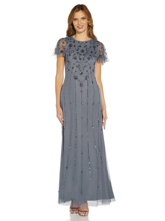 Papell Studio Beaded Long Gown 1