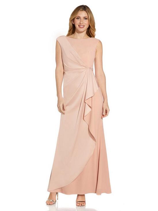 Adrianna Papell Satin Crepe Gown 1