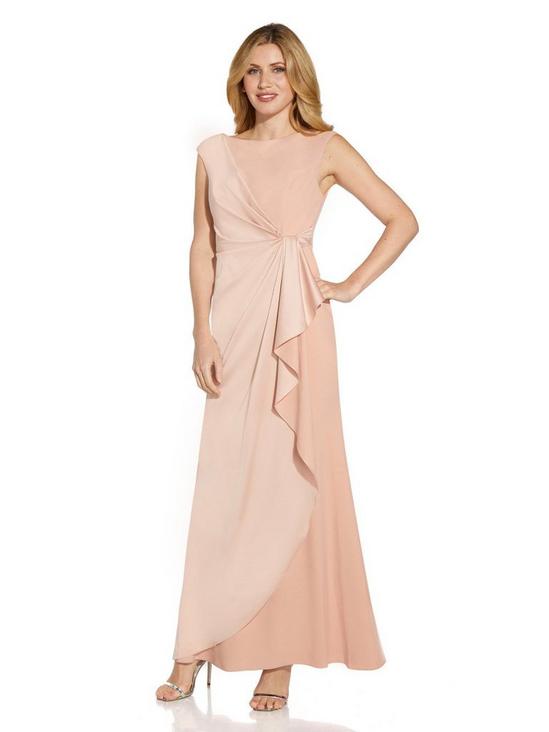 Adrianna Papell Satin Crepe Gown 4