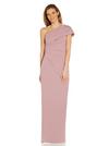 Adrianna Papell Knit Crepe One Shoulder Dress thumbnail 1
