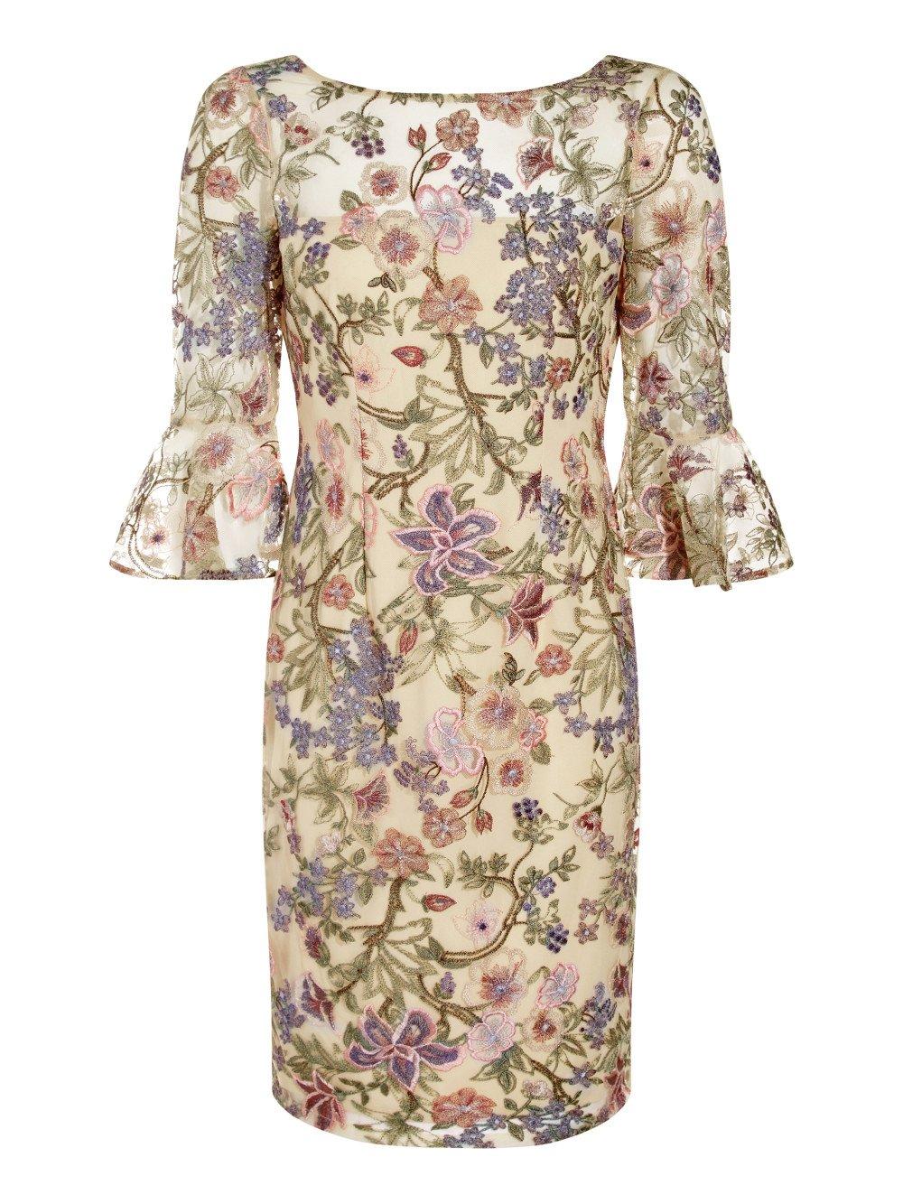 Dresses Floral Embroidered Sheath Dress Adrianna Papell