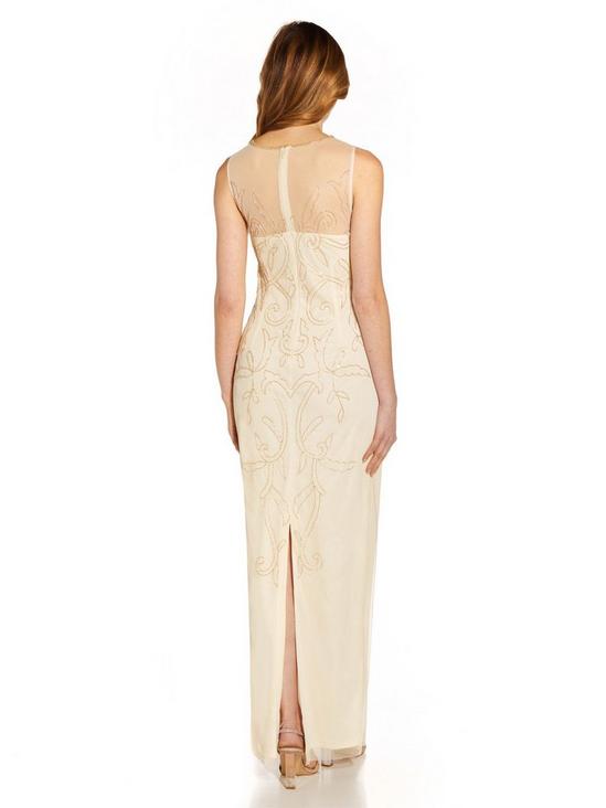 Papell Studio Beaded Illusion Gown 3