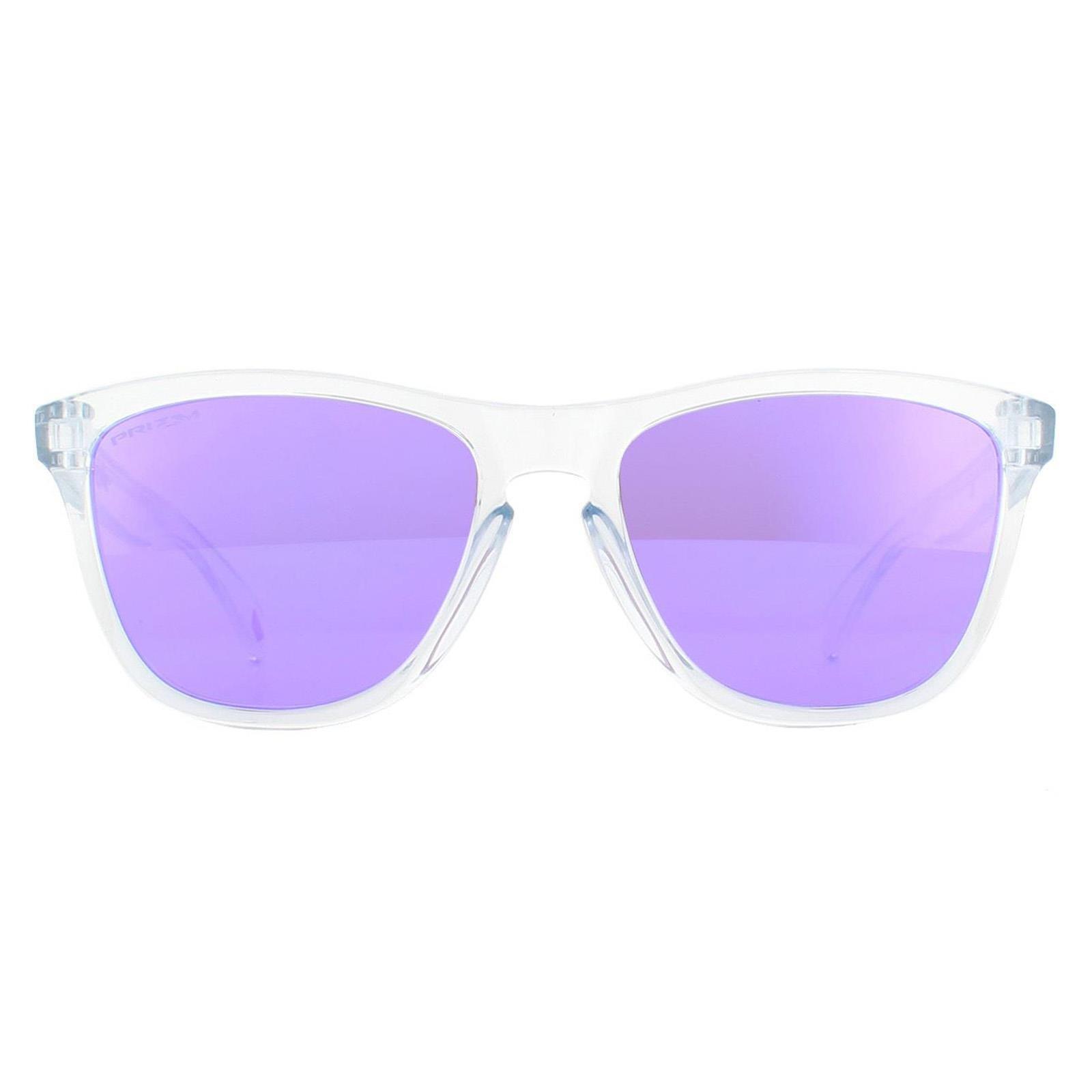 Square Polished Clear Prizm Violet Sunglasses