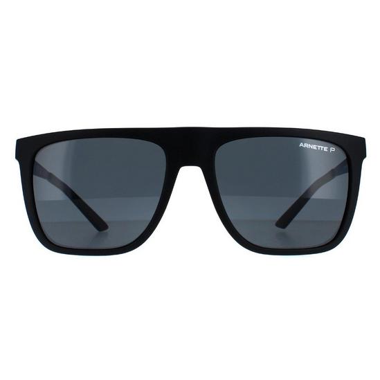 Arnette Square Matte Black Dark Grey Polarized Chapinero AN4261 Sunglasses 1