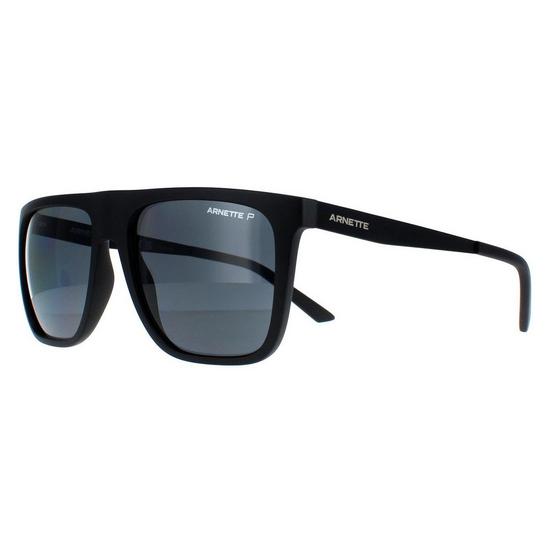 Arnette Square Matte Black Dark Grey Polarized Chapinero AN4261 Sunglasses 2