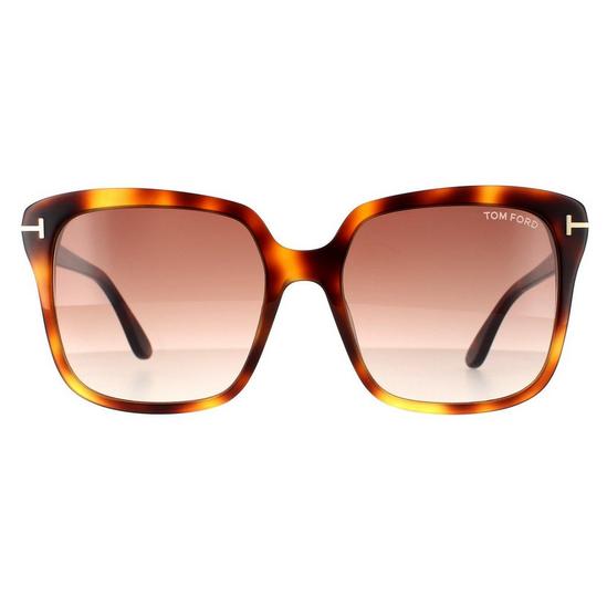 Tom Ford Rectangle Blonde Havana Brown Gradient Sunglasses 1