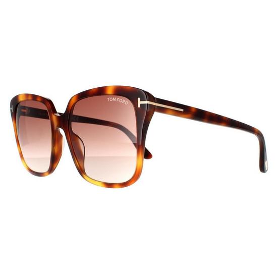 Tom Ford Rectangle Blonde Havana Brown Gradient Sunglasses 2