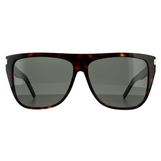 Saint Laurent Square Dark Havana Grey Sunglasses 1