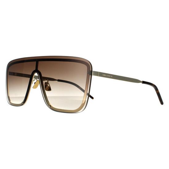Saint Laurent Shield Gold Brown Gradient SL 364 MASK Sunglasses 2