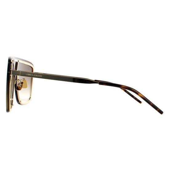 Saint Laurent Shield Gold Brown Gradient SL 364 MASK Sunglasses 3