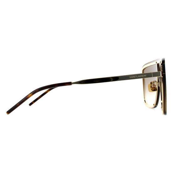 Saint Laurent Shield Gold Brown Gradient SL 364 MASK Sunglasses 4