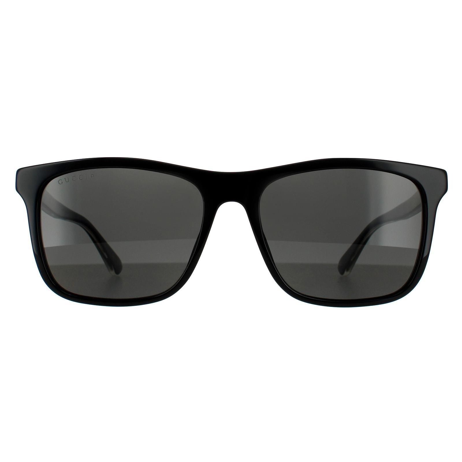 Sunglasses | Rectangle Black Grey Polarized Sunglasses | Gucci