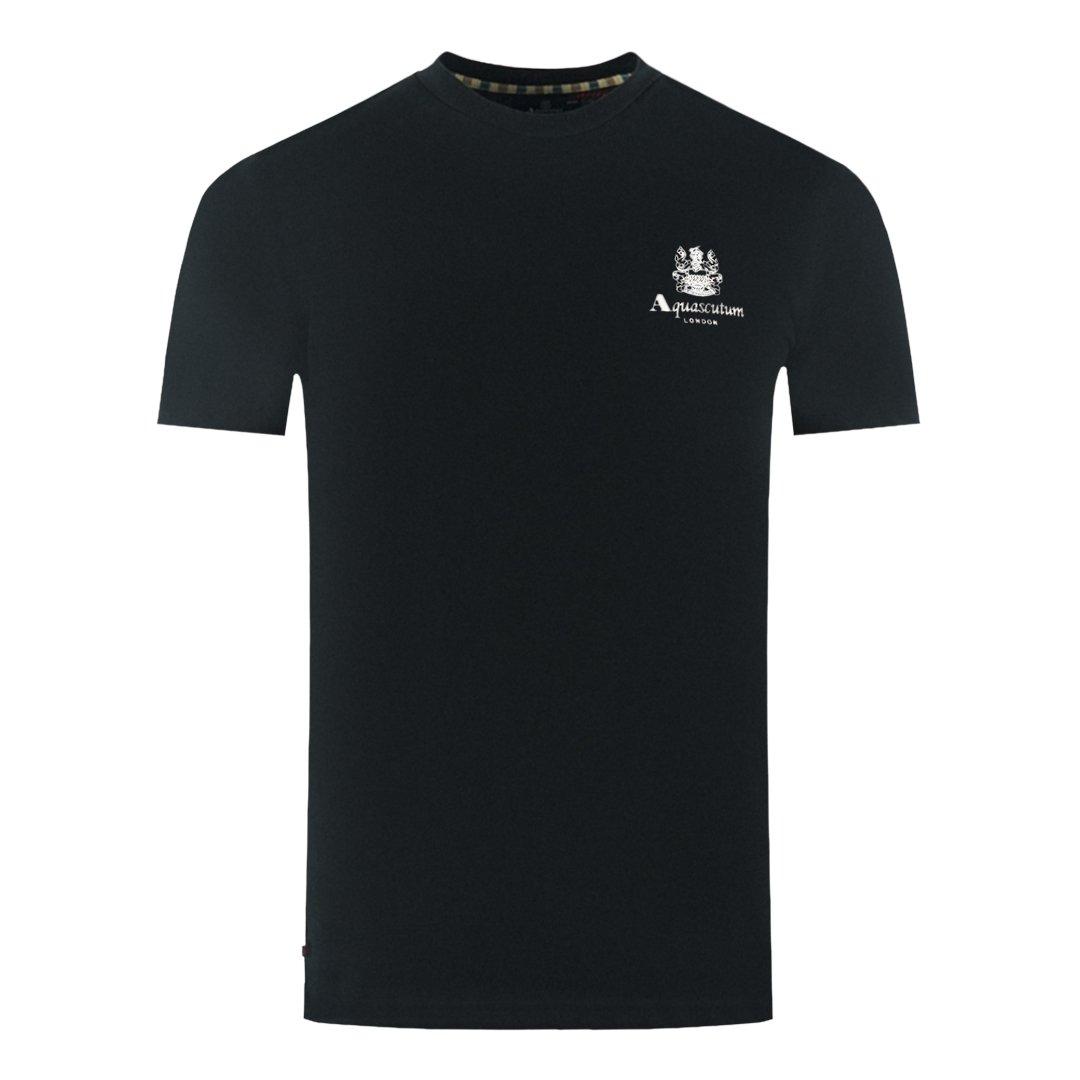 london aldis brand logo on chest black t-shirt