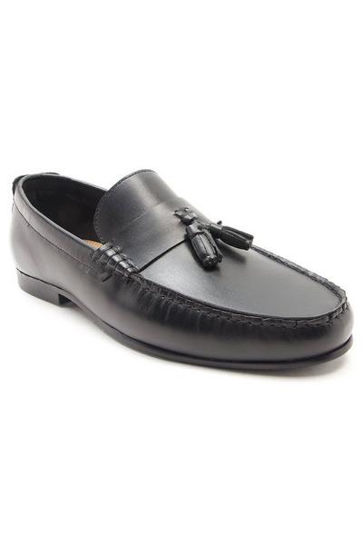 'Elvaston' Slip on Leather Shoes with Twin Tassles