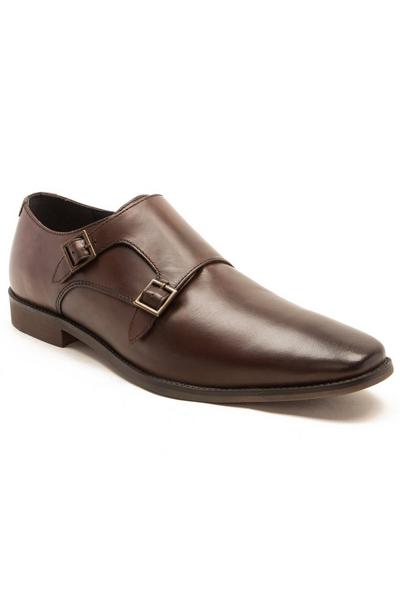 'Fetz' Twin Strap Monk Formal Leather Shoe