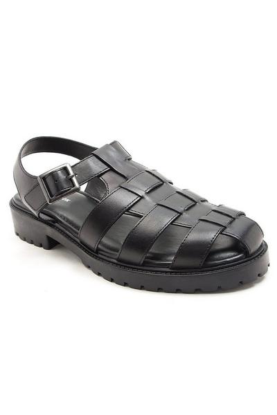 Schmitt'  Formal Sandals Closed Toe Leather Indoor and Outdoor Anti-skidding Flat Sandals