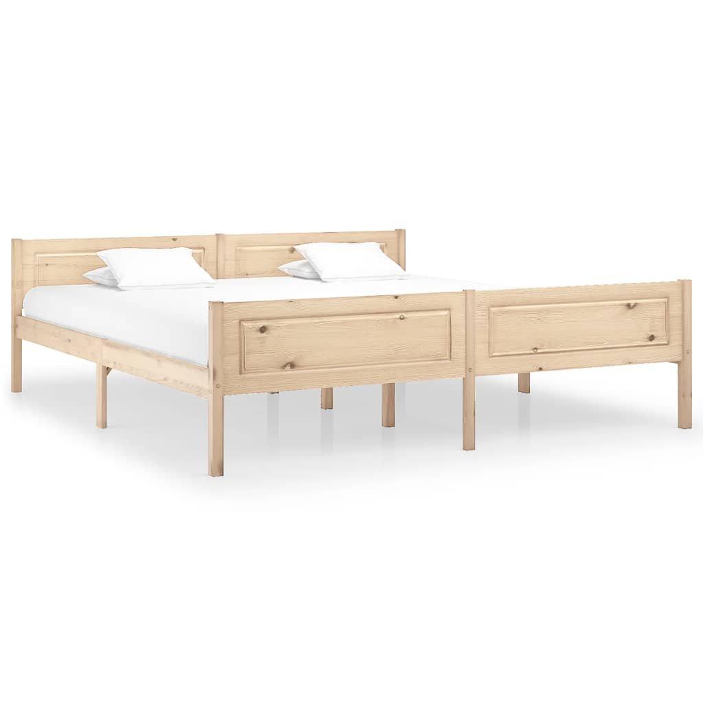 Bed Frame Solid Pinewood 180x200 cm Super King