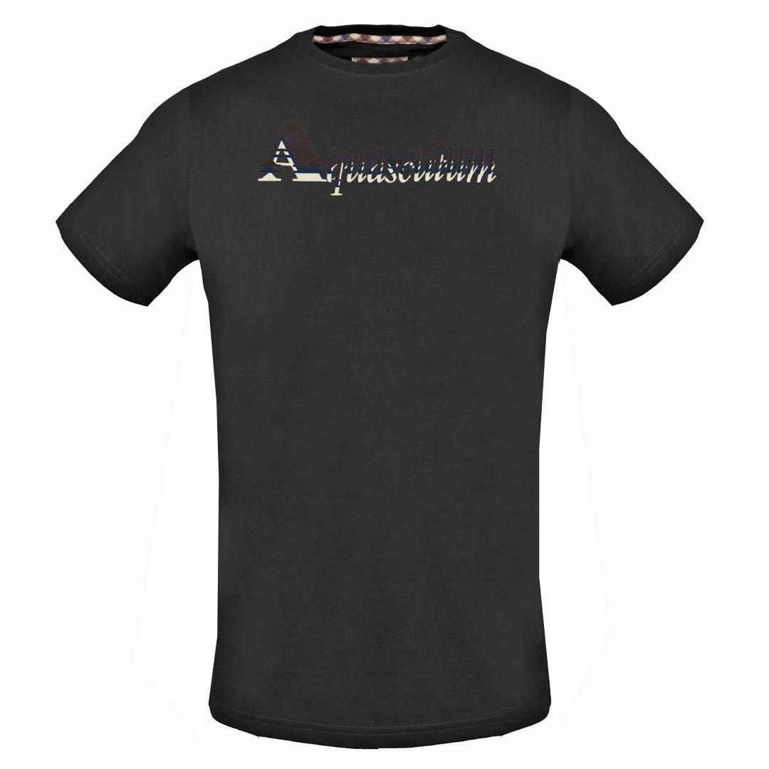 layered logo black t-shirt