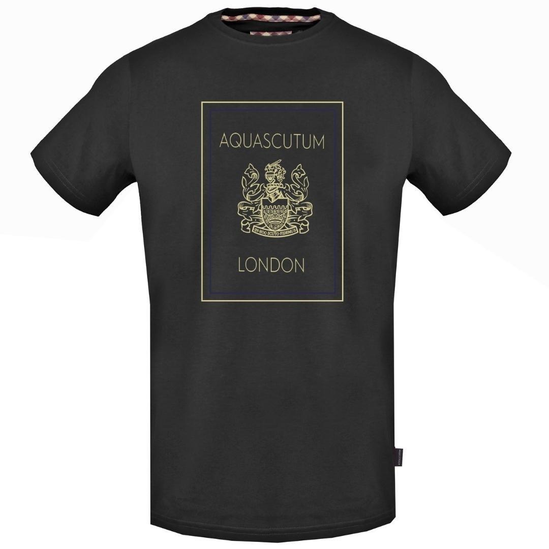 gold london logo black t-shirt