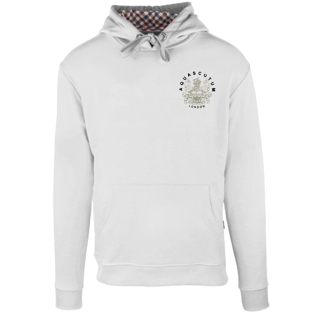 aldis emblem logo white hoodie