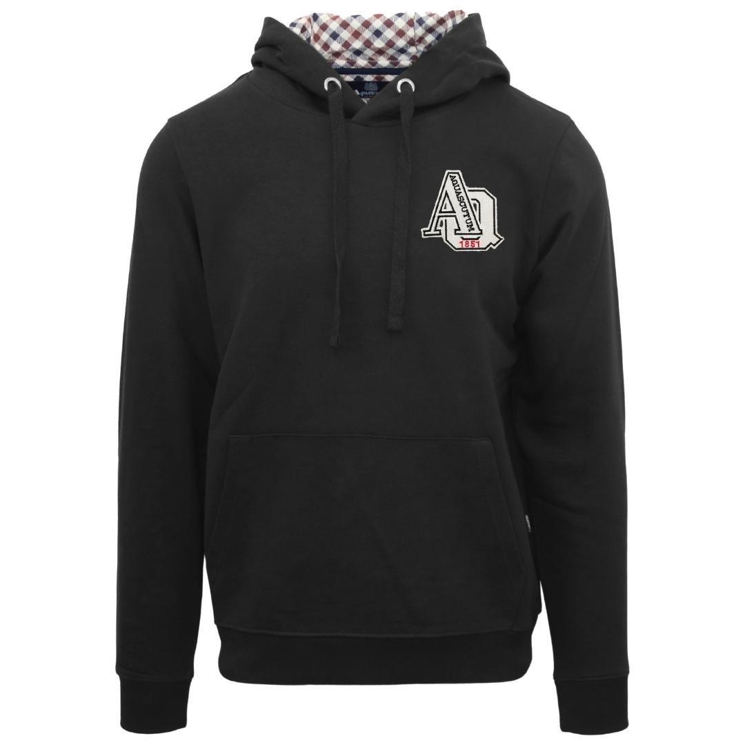 aq 1851 patch logo black hoodie