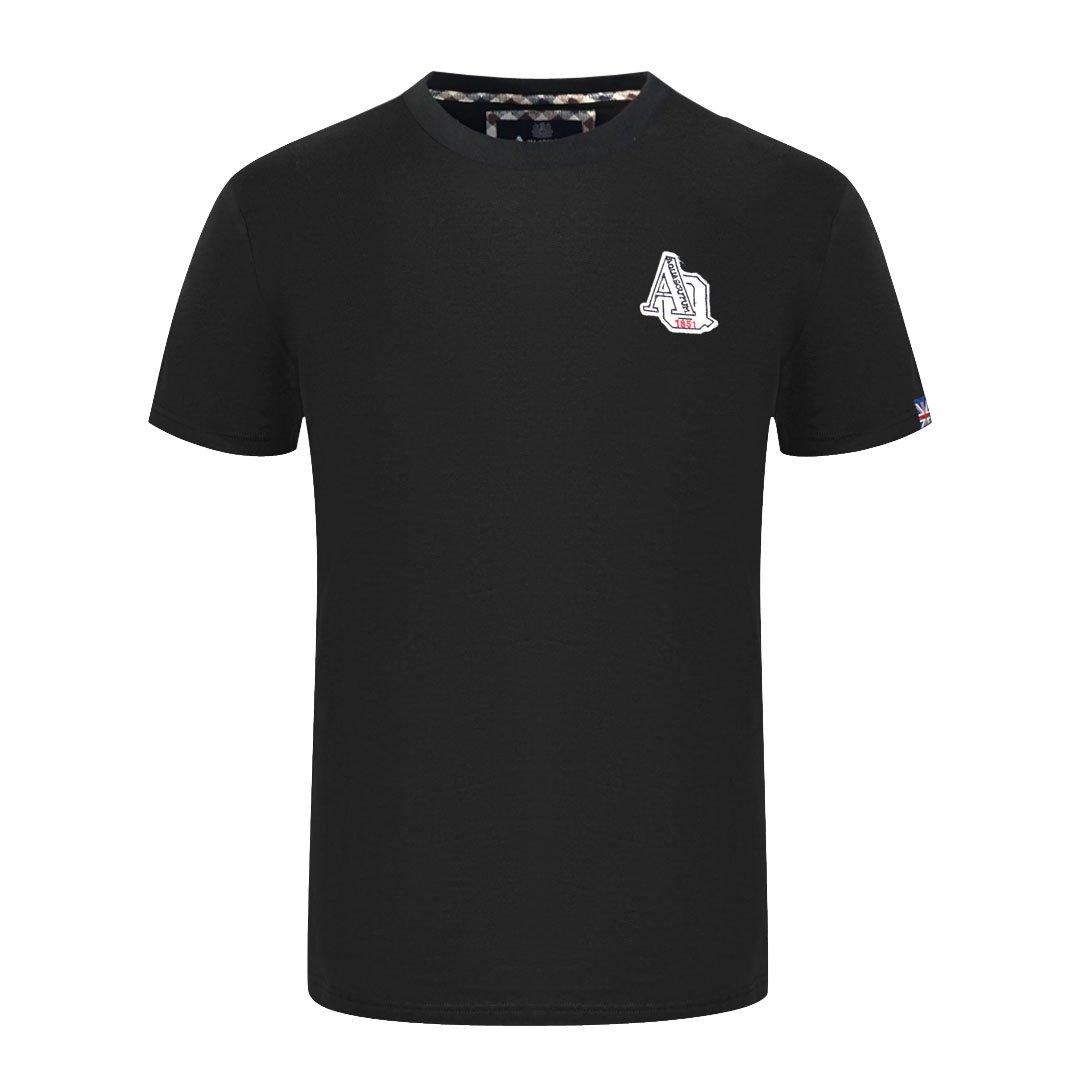 "1851 aq" logo black t-shirt