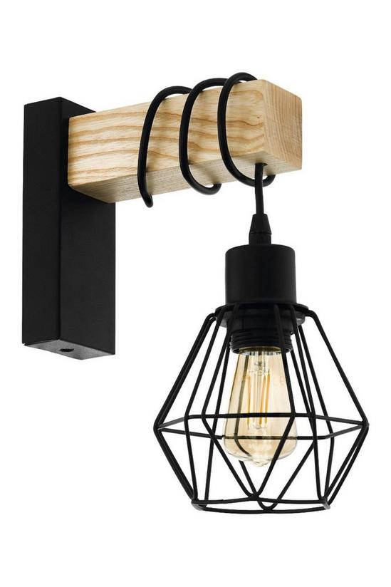 Eglo Townshend Natural Wood And Metal Wall Light 1