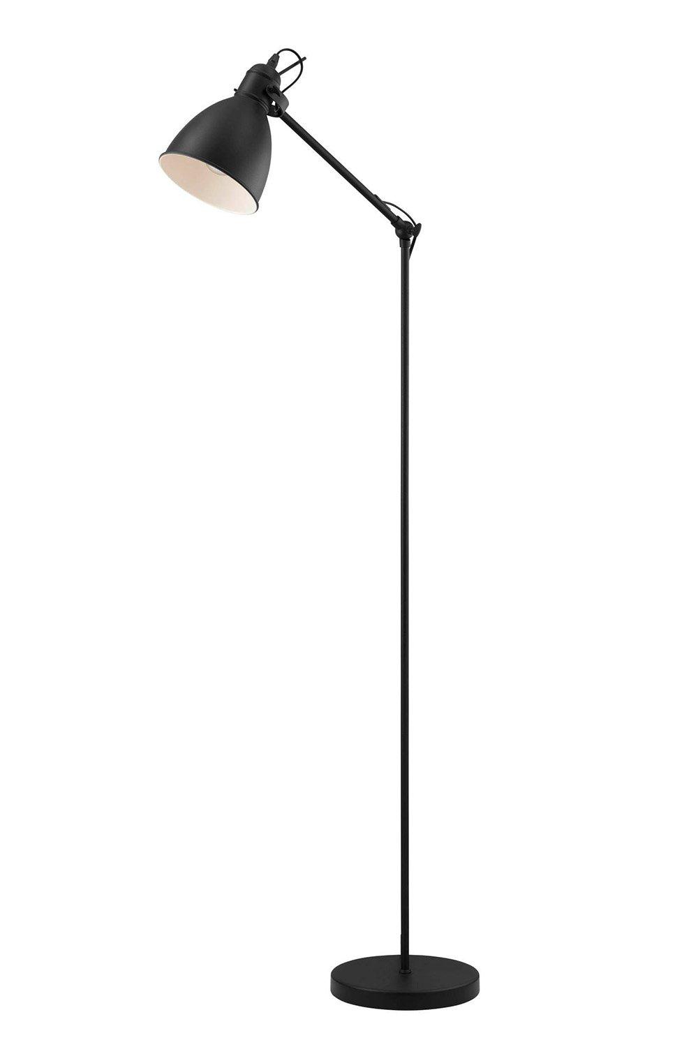 Priddy Steel Black Adjustable Floor Lamp