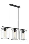 Eglo Loncino Smoke And  Glass And Metal 3 Light Ceiling Fitting thumbnail 1