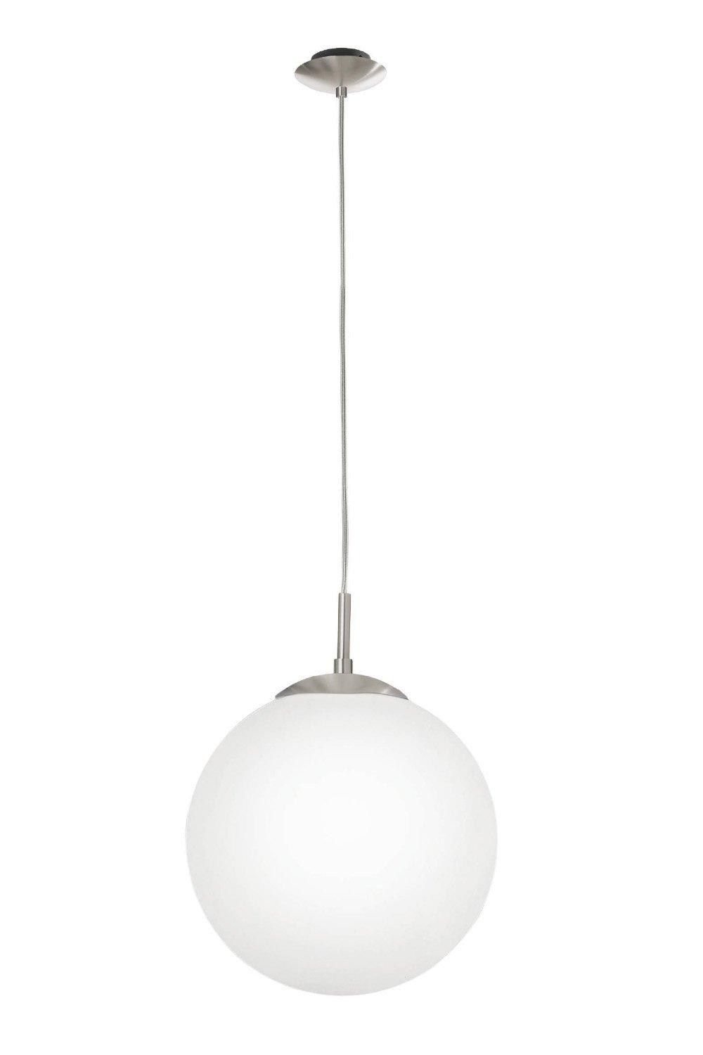 Rondo  Glass And Metal 1 Light Ceiling Pendant