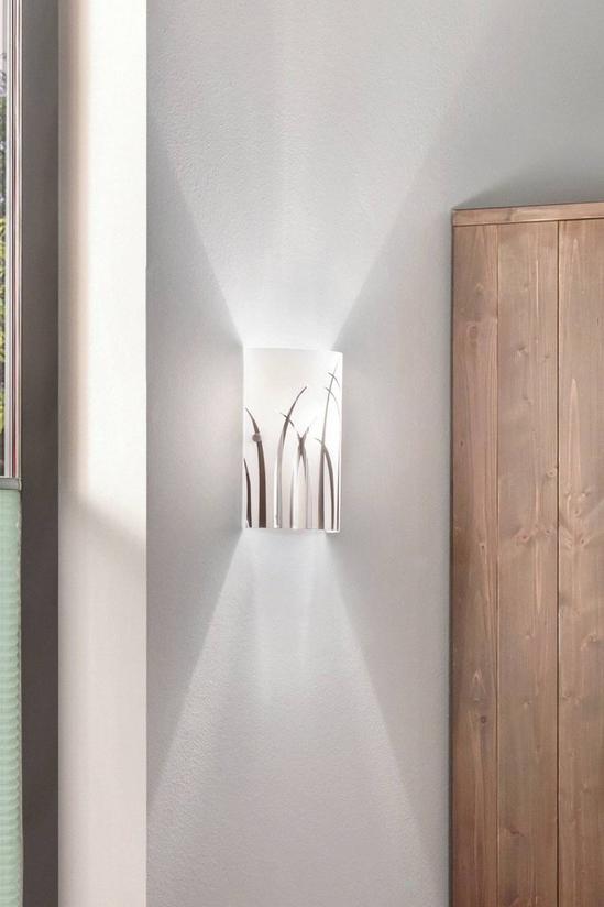 Eglo Rivato Glass And Metal Curved Wall Light 2