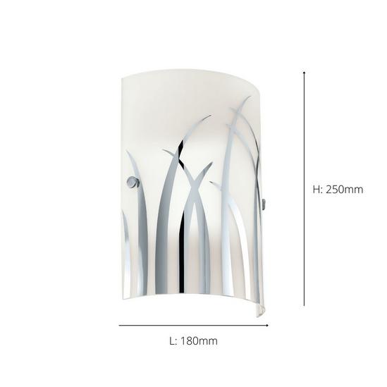 Eglo Rivato Glass And Metal Curved Wall Light 3