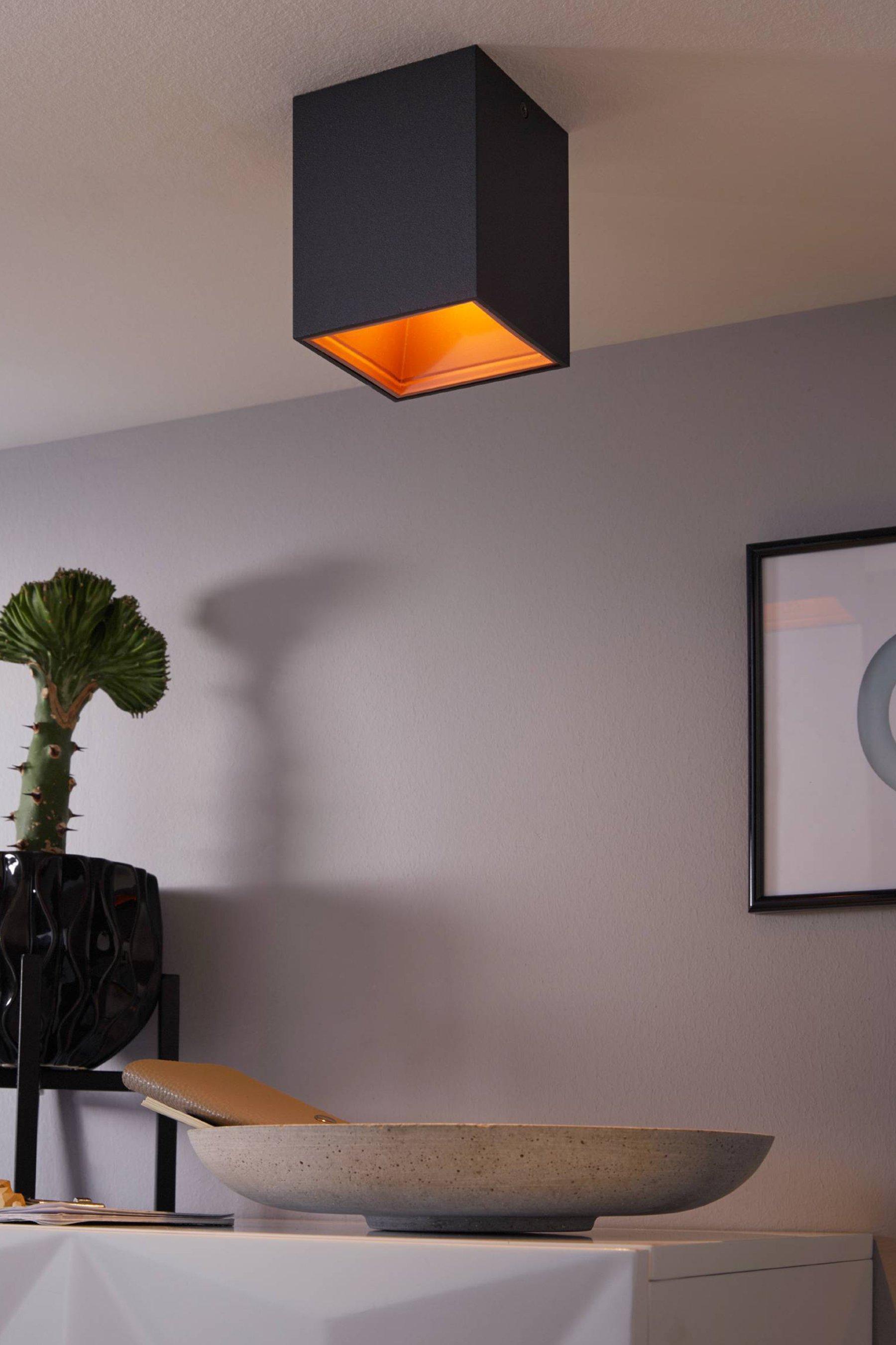 Polasso Cuboid Black/Copper LED Ceiling Light