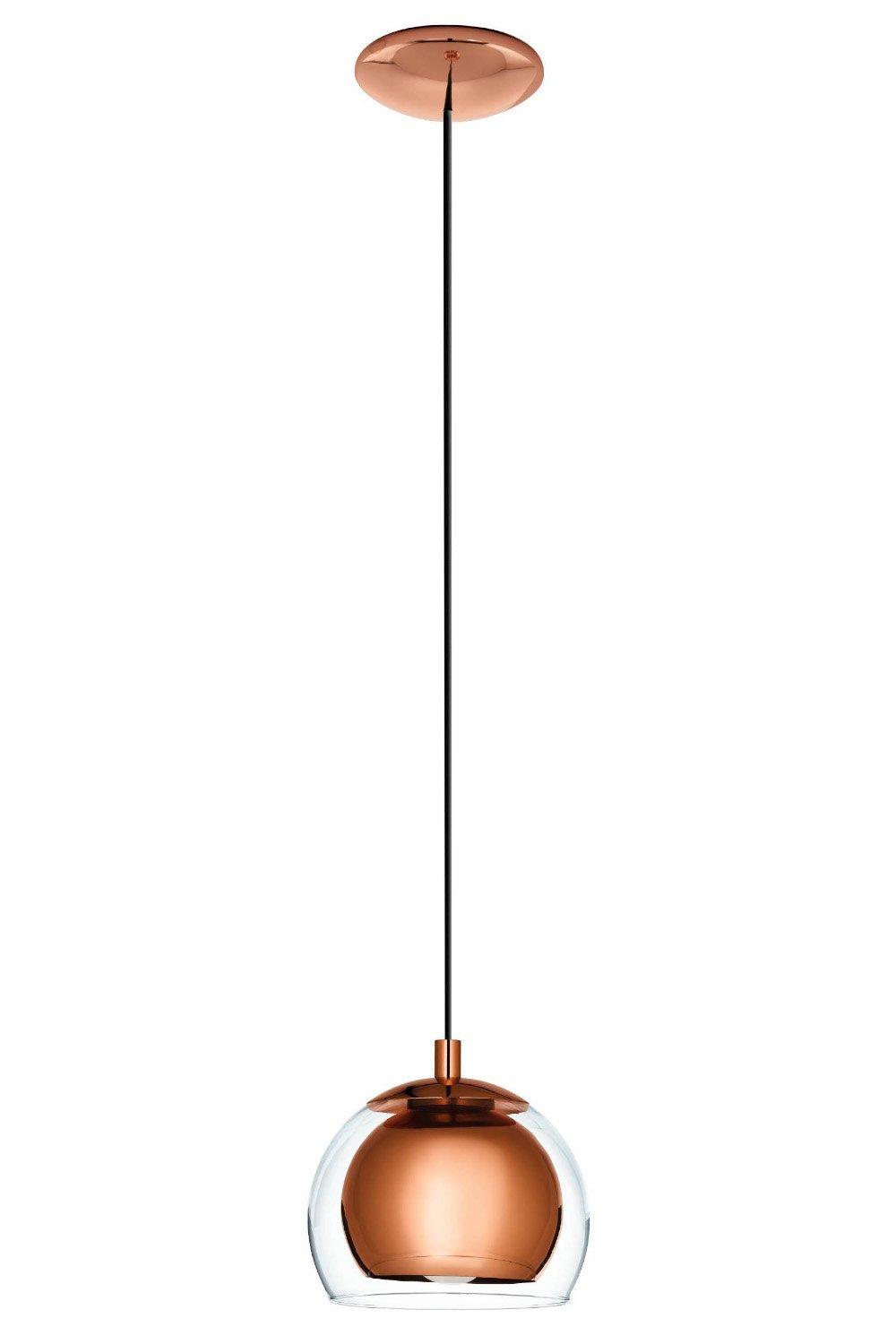 Rocamar Clear Glass And Metal 1 Light Ceiling Pendant