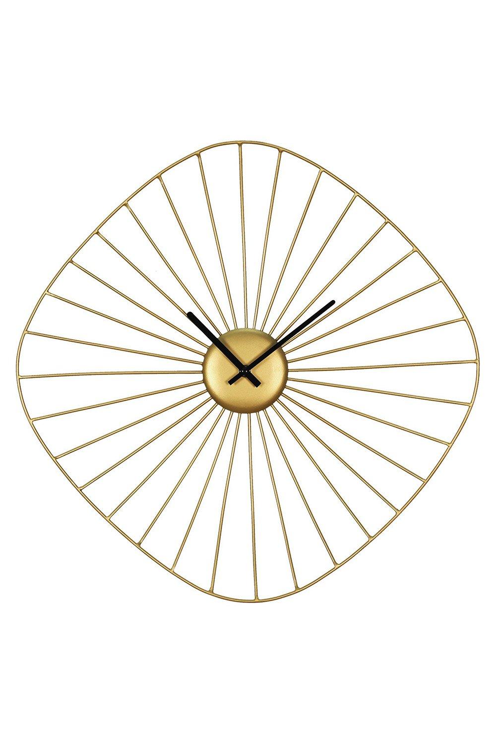 Matsumoto Organic-Shaped Brass Steel Skeleton Wall Clock