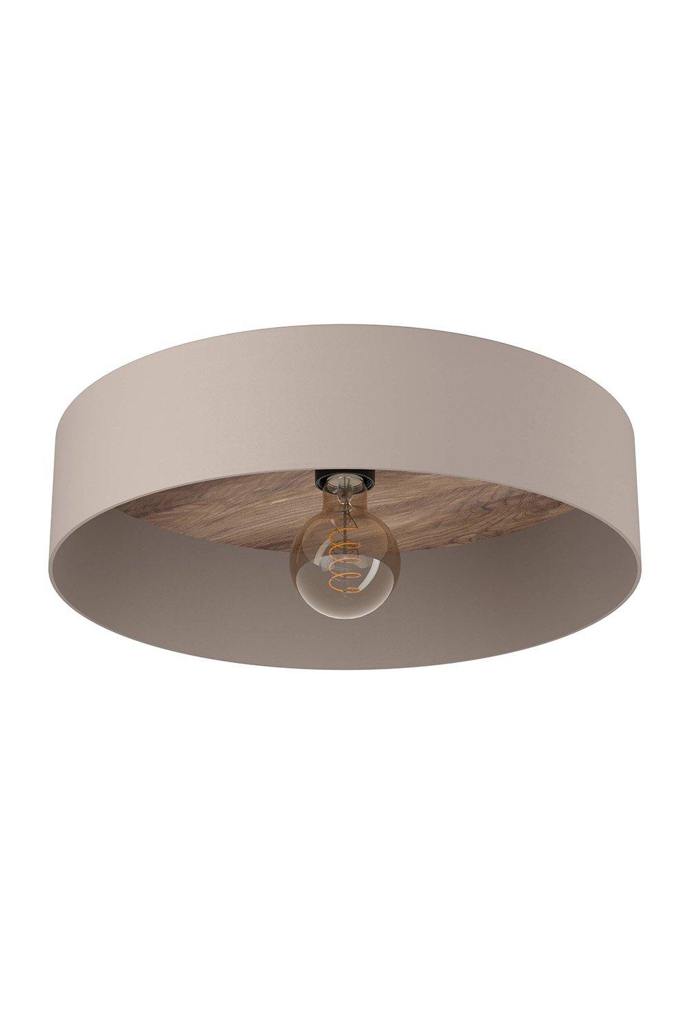 Duaia Taupe Metal Flush Ceiling Light With Interchangeable Element