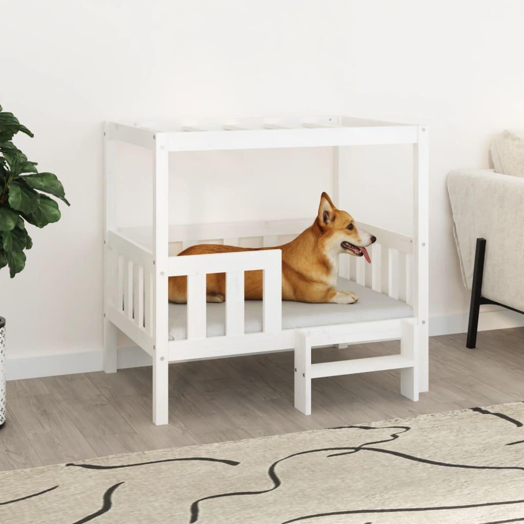 Dog Bed White 95.5x73.5x90 cm Solid Wood Pine