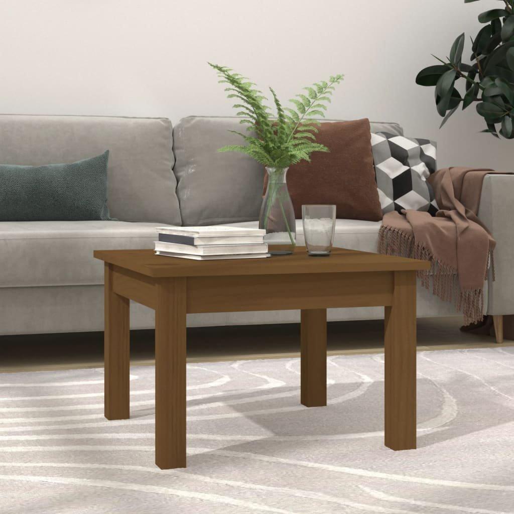 Coffee Table Honey Brown 45x45x30 cm Solid Wood Pine