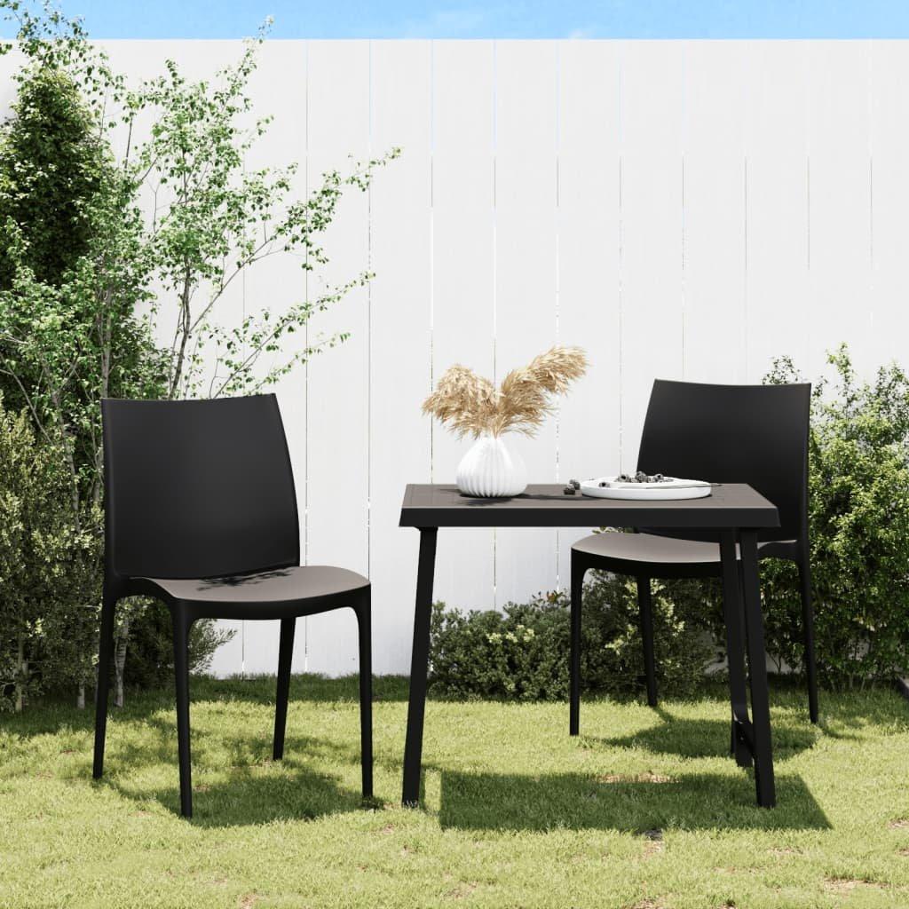 Garden Chairs 2 pcs Anthracite 50x46x80 cm Polypropylene