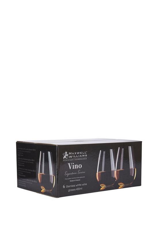 Maxwell & Williams Vino Set of 6 400ml Stemless White Wine Glasses 3