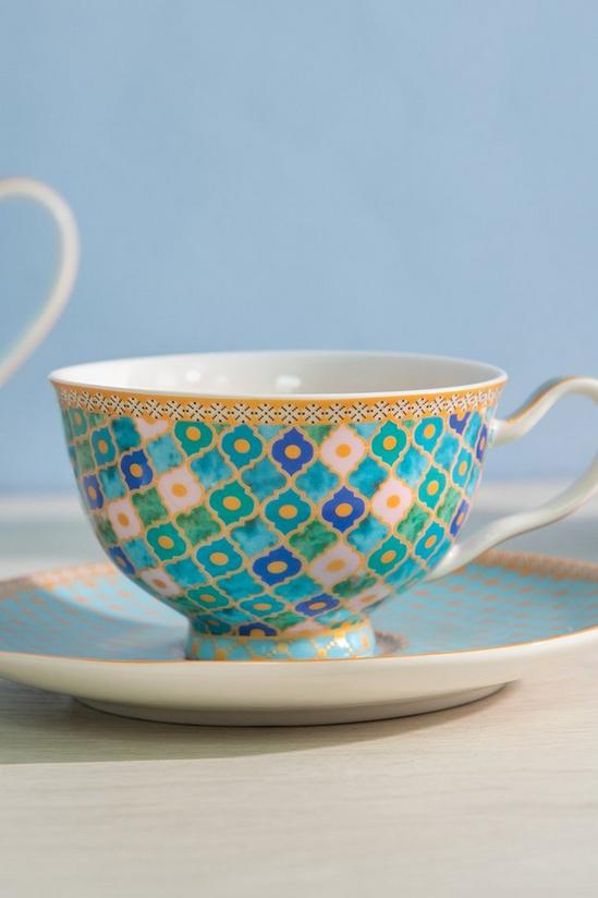 Maxwell & Williams Teas & C's Kasbah Mint 200ml Footed Cup and Saucer 1