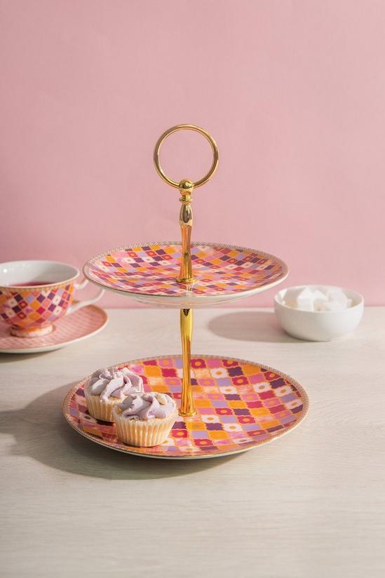 Maxwell & Williams Teas & C's Kasbah Rose Two Tiered Cup Cakes Stand 2