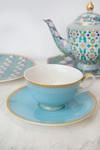 Maxwell & Williams Teas & C's Kasbah Turquoise 200ml Footed Cup and Saucer thumbnail 1