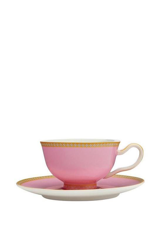 Maxwell & Williams Teas & C's Kasbah Hot Pink 200ml Footed Cup and Saucer 1