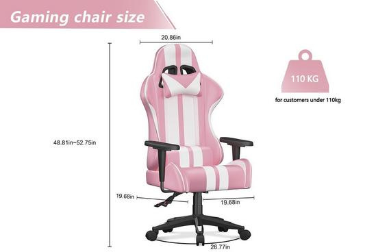 Rattantree High Back Racing Office Computer Chair Ergonomic Video Game Chair with Height Adjustable Headrest and Lumbar Support for Adults Teens Gamer 2