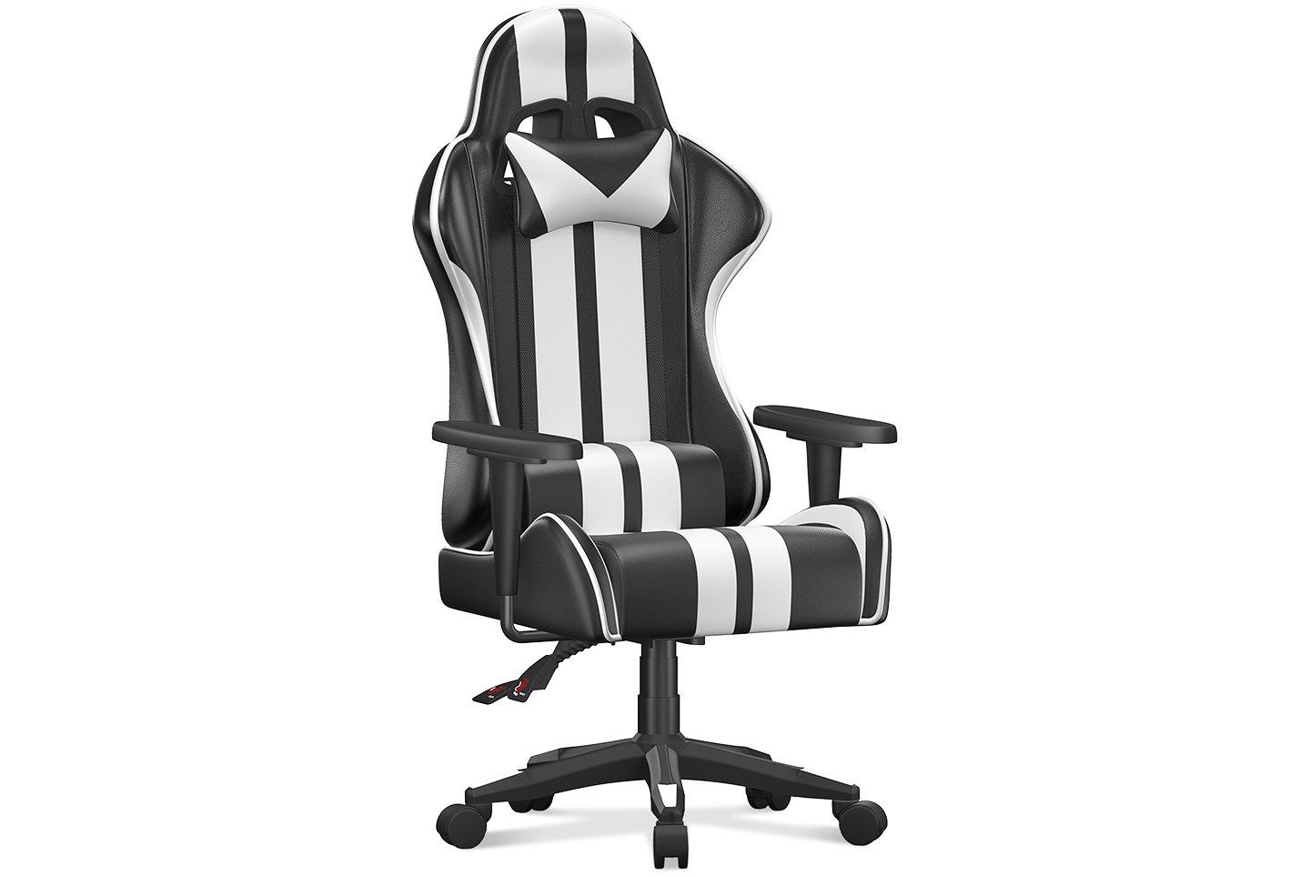 High Back Racing Office Computer Chair Ergonomic Video Game Chair with Height Adjustable Headrest an