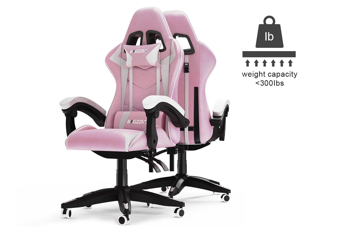 Gaming Chair Office Chair with Lumbar Support Flip Up Arms Headrest Swivel Rolling Adjustable PU Lea