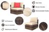 Rattantree 6 Seater Garden Furniture Set,Wicker Weave Corner Sofa Seat Glass Coffee Table Conversation Set With Cushions and Pillows For Lawn Backyard Poolside thumbnail 4