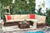 Rattantree 6 Seater Garden Furniture Set,Wicker Weave Corner Sofa Seat Glass Coffee Table Conversation Set With Cushions and Pillows For Lawn Backyard Poolside thumbnail 6