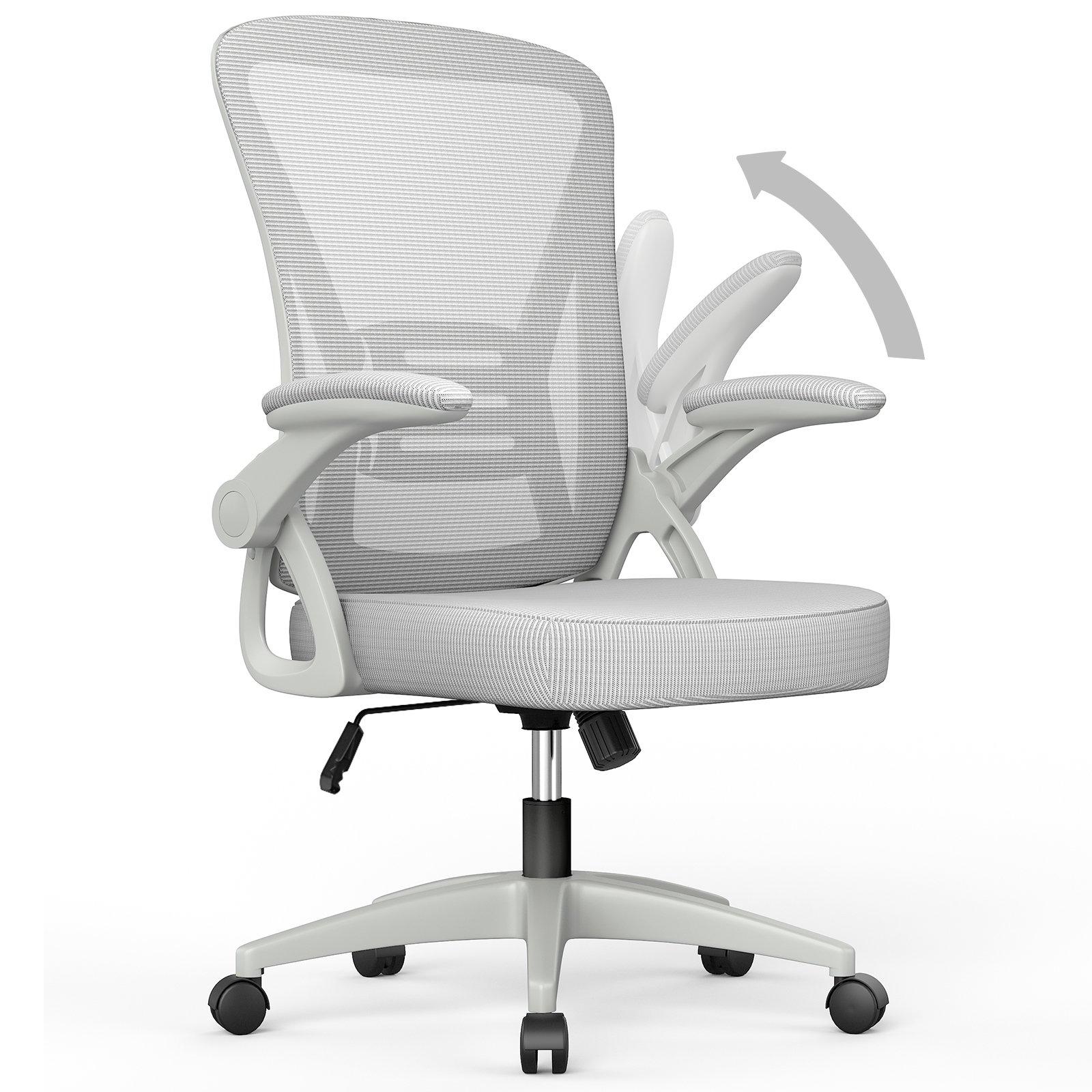 Office Furniture & Storage | Office Chair with 360° Rotation Seat and Adjustable Armrests | Rattantree